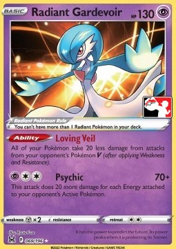 Radiant Gardevoir 069 — Play! Pokémon Prize Pack Series Three (English Pokémon TCG card)