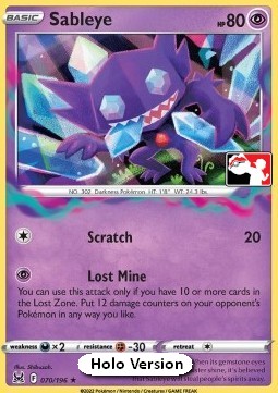 Sableye 070 — Play! Pokémon Prize Pack Series Three (English Pokémon TCG card)
