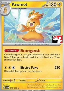 Pawmot 076 — Play! Pokémon Prize Pack Series Three (English Pokémon TCG card)
