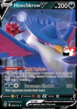 Honchkrow V 088 — Play! Pokémon Prize Pack Series Three (English Pokémon TCG card)