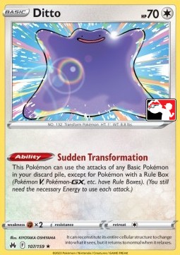 Ditto 107 — Play! Pokémon Prize Pack Series Three (English Pokémon TCG card)