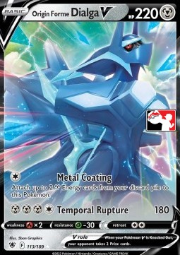 Origin Forme Dialga V 113 — Play! Pokémon Prize Pack Series Three (English Pokémon TCG card)