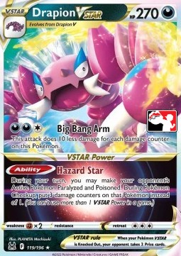 Drapion VSTAR 119 — Play! Pokémon Prize Pack Series Three (English Pokémon TCG card)