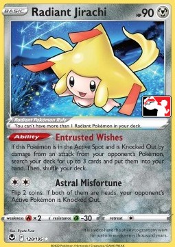 Radiant Jirachi 120 — Play! Pokémon Prize Pack Series Three (English Pokémon TCG card)