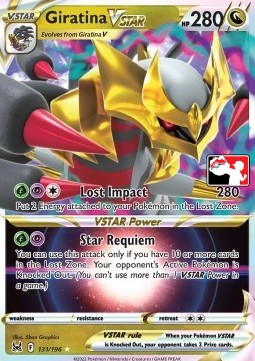 Giratina VSTAR 131 — Play! Pokémon Prize Pack Series Three (English Pokémon TCG card)