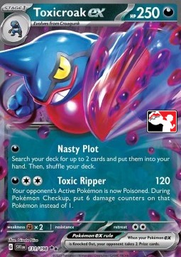 Toxicroak ex 131 — Play! Pokémon Prize Pack Series Three (English Pokémon TCG card)
