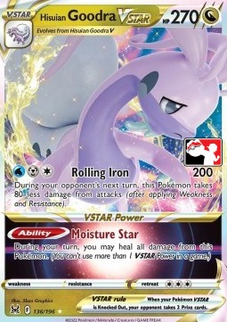 Hisuian Goodra VSTAR 136 — Play! Pokémon Prize Pack Series Three (English Pokémon TCG card)