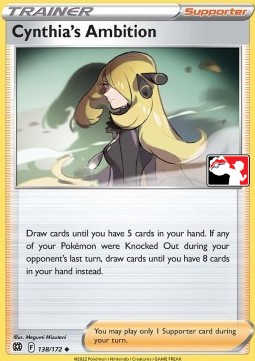 Cynthia's Ambition 138 — Play! Pokémon Prize Pack Series Three (English Pokémon TCG card)
