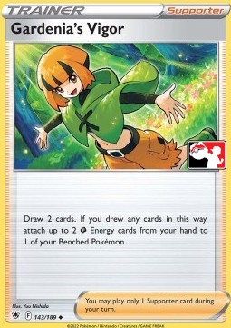 Gardenia's Vigor 143 — Play! Pokémon Prize Pack Series Three (English Pokémon TCG card)