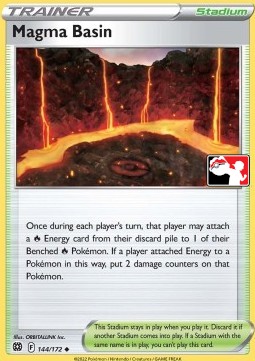 Magma Basin 144 — Play! Pokémon Prize Pack Series Three (English Pokémon TCG card)