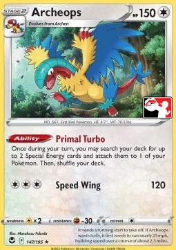 Archeops 147 — Play! Pokémon Prize Pack Series Three (English Pokémon TCG card)