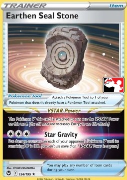 Earthen Seal Stone 154 — Play! Pokémon Prize Pack Series Three (English Pokémon TCG card)