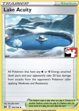 Lake Acuity 160 — Play! Pokémon Prize Pack Series Three (English Pokémon TCG card)