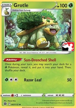Grotle 007 — Play! Pokémon Prize Pack Series Two (English Pokémon TCG card)