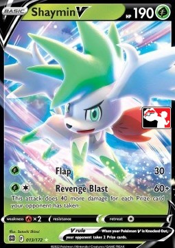 Shaymin V 013 — Play! Pokémon Prize Pack Series Two (English Pokémon TCG card)