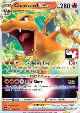 Charizard VSTAR 018 — Play! Pokémon Prize Pack Series Two (English Pokémon TCG card)