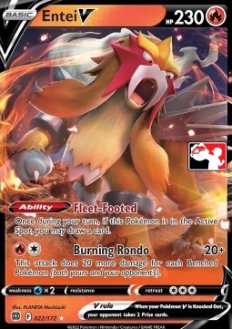 Entei V 022 — Play! Pokémon Prize Pack Series Two (English Pokémon TCG card)