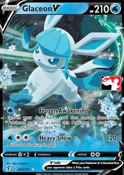 Glaceon V 040 — Play! Pokémon Prize Pack Series Two (English Pokémon TCG card)