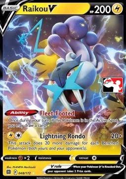 Raikou V 048 — Play! Pokémon Prize Pack Series Two (English Pokémon TCG card)