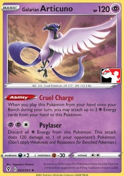 Galarian Articuno 063 — Play! Pokémon Prize Pack Series Two (English Pokémon TCG card)