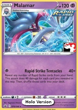 Malamar 070 — Play! Pokémon Prize Pack Series Two (English Pokémon TCG card)