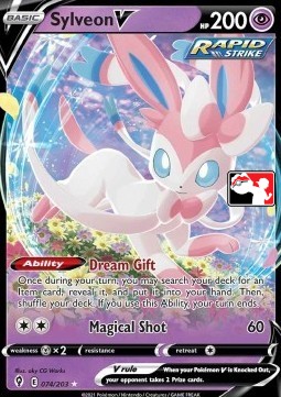 Sylveon V 074 — Play! Pokémon Prize Pack Series Two (English Pokémon TCG card)
