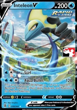 Inteleon V 078 — Play! Pokémon Prize Pack Series Two (English Pokémon TCG card)