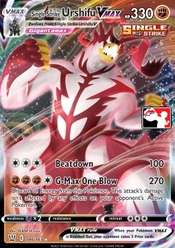 Single Strike Urshifu VMAX 086 — Play! Pokémon Prize Pack Series Two (English Pokémon TCG card)