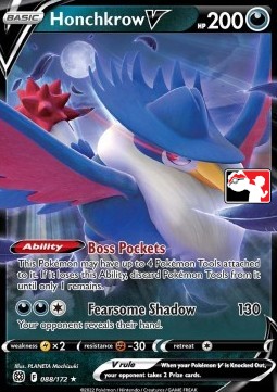 Honchkrow V 088 — Play! Pokémon Prize Pack Series Two (English Pokémon TCG card)
