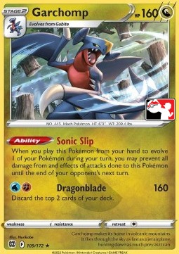 Garchomp 109 — Play! Pokémon Prize Pack Series Two (English Pokémon TCG card)