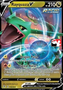 Rayquaza V 110 — Play! Pokémon Prize Pack Series Two (English Pokémon TCG card)