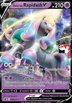 Galarian Rapidash V 111 — Play! Pokémon Prize Pack Series Two (English Pokémon TCG card)