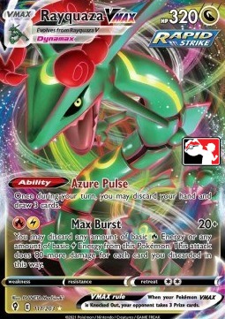 Rayquaza VMAX 111 — Play! Pokémon Prize Pack Series Two (English Pokémon TCG card)