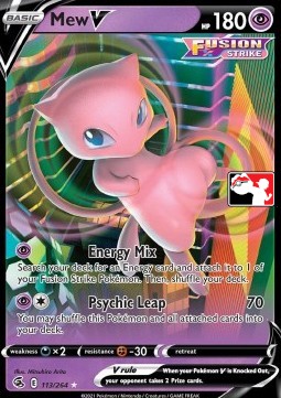 Mew V 113 — Play! Pokémon Prize Pack Series Two (English Pokémon TCG card)