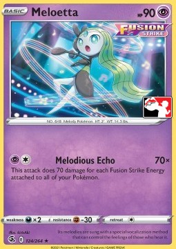 Meloetta 124 — Play! Pokémon Prize Pack Series Two (English Pokémon TCG card)