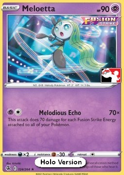 Meloetta 124 — Play! Pokémon Prize Pack Series Two (English Pokémon TCG card)