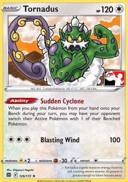 Tornadus 126 — Play! Pokémon Prize Pack Series Two (English Pokémon TCG card)