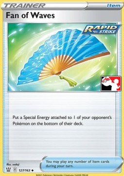 Fan of Waves 127 — Play! Pokémon Prize Pack Series Two (English Pokémon TCG card)
