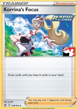 Korrina's Focus 128 — Play! Pokémon Prize Pack Series Two (English Pokémon TCG card)