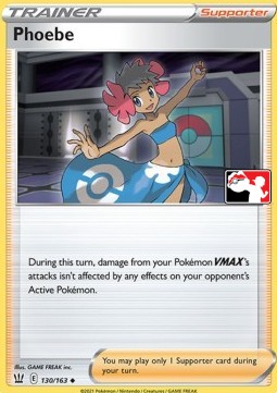 Phoebe 130 — Play! Pokémon Prize Pack Series Two (English Pokémon TCG card)