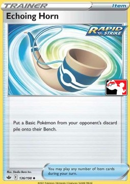 Echoing Horn 136 — Play! Pokémon Prize Pack Series Two (English Pokémon TCG card)