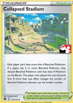 Collapsed Stadium 137 — Play! Pokémon Prize Pack Series Two (English Pokémon TCG card)