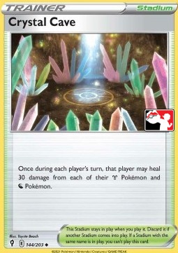 Crystal Cave 144 — Play! Pokémon Prize Pack Series Two (English Pokémon TCG card)