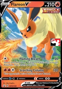 Flareon V 149 — Play! Pokémon Prize Pack Series Two (English Pokémon TCG card)