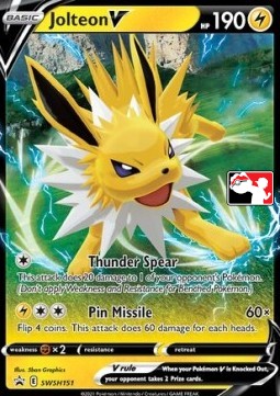 Jolteon V 151 — Play! Pokémon Prize Pack Series Two (English Pokémon TCG card)
