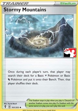 Stormy Mountains 161 — Play! Pokémon Prize Pack Series Two (English Pokémon TCG card)