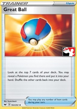 Great Ball 164 — Play! Pokémon Prize Pack Series Two (English Pokémon TCG card)