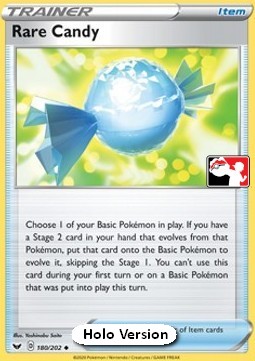 Rare Candy 180 — Play! Pokémon Prize Pack Series Two (English Pokémon TCG card)