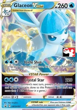 Glaceon VSTAR 197 — Play! Pokémon Prize Pack Series Two (English Pokémon TCG card)