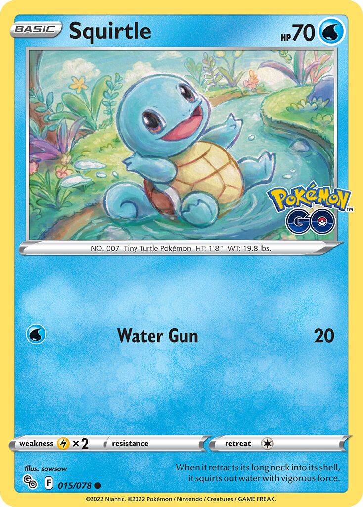 Squirtle 015/78 — Pokémon GO (English Pokémon TCG card)